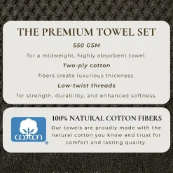 Linery Cotton Quick-Dry Textured 6 Pc Hand Towels