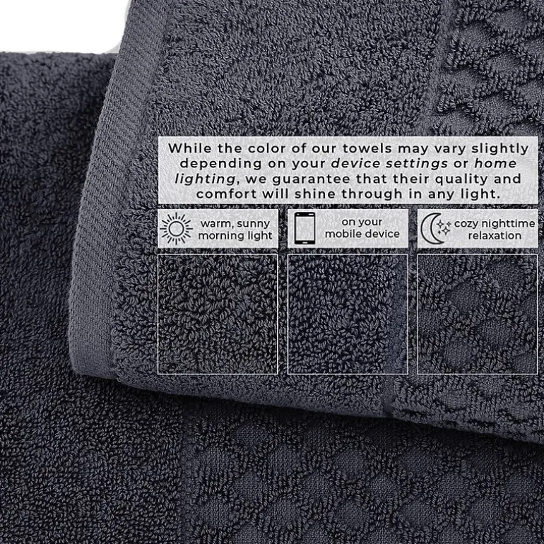 Linery Cotton Quick-Dry Textured 6 Pc Hand Towels