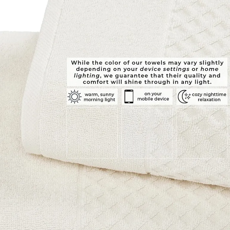 Linery Cotton Quick-Dry Textured 6 Pc Hand Towels
