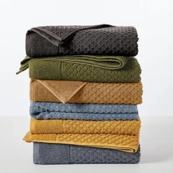 Linery Cotton Quick-Dry Textured 6 Pc Hand Towels