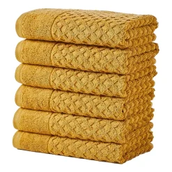 Linery Cotton Quick-Dry Textured 6 Pc Hand Towels