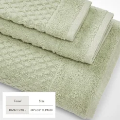 Linery Cotton Quick-Dry Textured 6 Pc Hand Towels