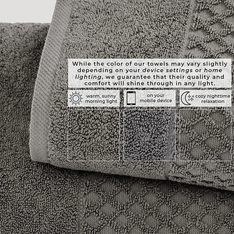 Linery Cotton Quick-Dry Textured 6 Pc Hand Towels