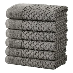 Linery Cotton Quick-Dry Textured 6 Pc Hand Towels