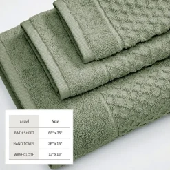 Linery Cotton Textured 6-pc. Quick Dry Bath Towel Set