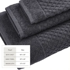 Linery Cotton Textured 6-pc. Quick Dry Bath Towel Set