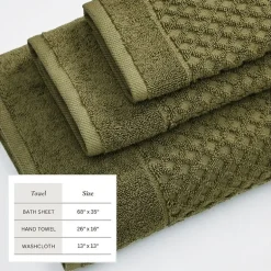 Linery Cotton Textured 6-pc. Quick Dry Bath Towel Set