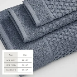 Linery Cotton Textured 6-pc. Quick Dry Bath Towel Set