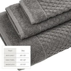 Linery Cotton Textured 6-pc. Quick Dry Bath Towel Set