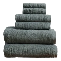 Linery Cotton Textured Weave 6-pc. Quick Dry Bath Towel Set