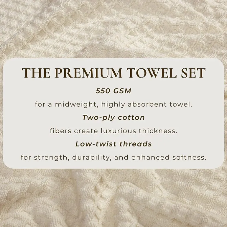Linery Solid Cotton Textured Bath Sheet