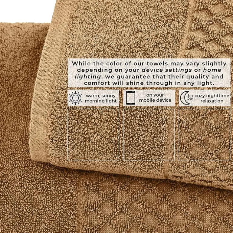 Linery Solid Cotton Textured Bath Sheet