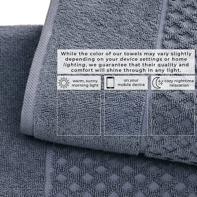 Linery Solid Cotton Textured Bath Sheet