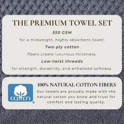 Linery Solid Cotton Textured Bath Sheet