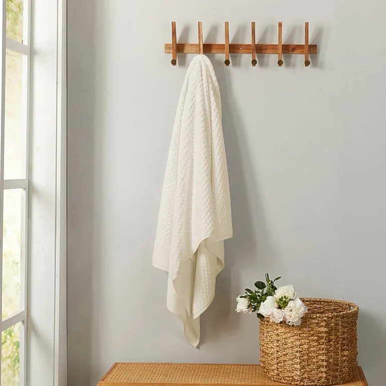 Linery Solid Cotton Textured Bath Sheet