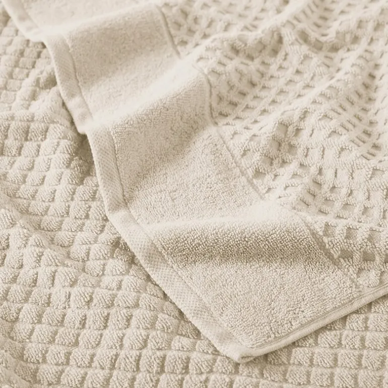 Linery Solid Cotton Textured Bath Sheet
