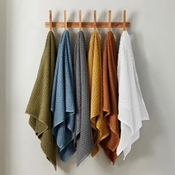 Linery Solid Cotton Textured Bath Sheet
