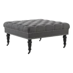 Linon Isabelle Square Tufted Ottoman