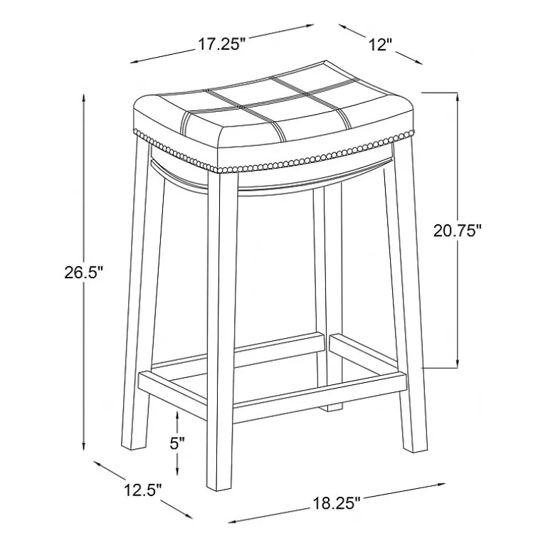 Linon Lakeland Swivel Counter Stool
