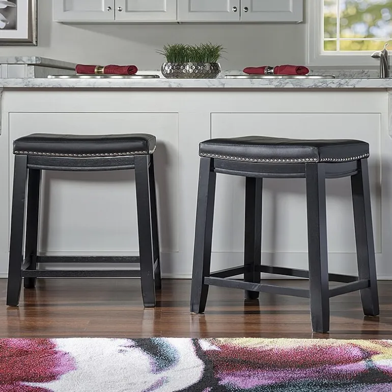Linon Lakeland Swivel Counter Stool