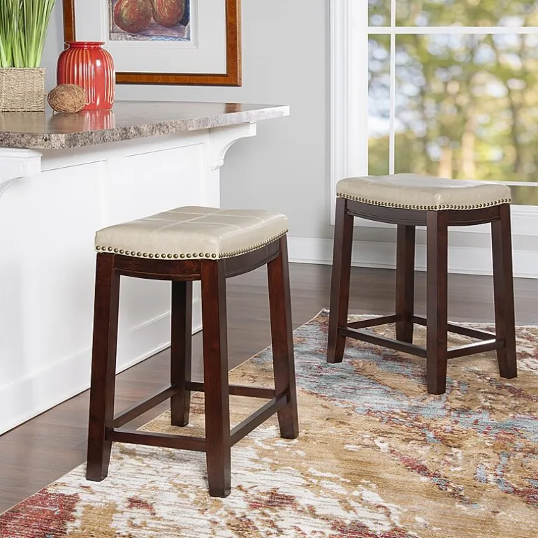 Linon Lakeland Swivel Counter Stool