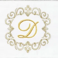 Linum Home Textiles Monica Gold 2-pc. Embellished Hand Towel
