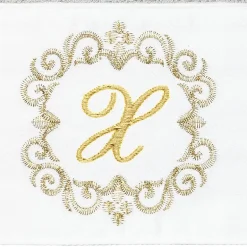 Linum Home Textiles Monica Gold 2-pc. Embellished Hand Towel