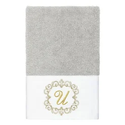 Linum Home Textiles Monica Gold 2-pc. Embellished Hand Towel