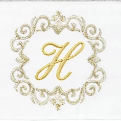 Linum Home Textiles Monica Gold 2-pc. Embellished Hand Towel