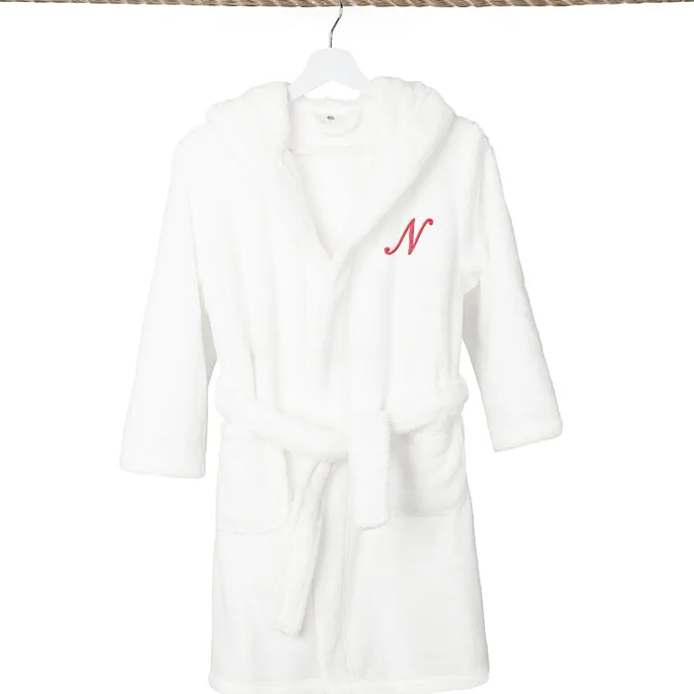 Linum Home Textiles Personalized Kids Bathrobe Unisex Long Sleeve Long Length Robe