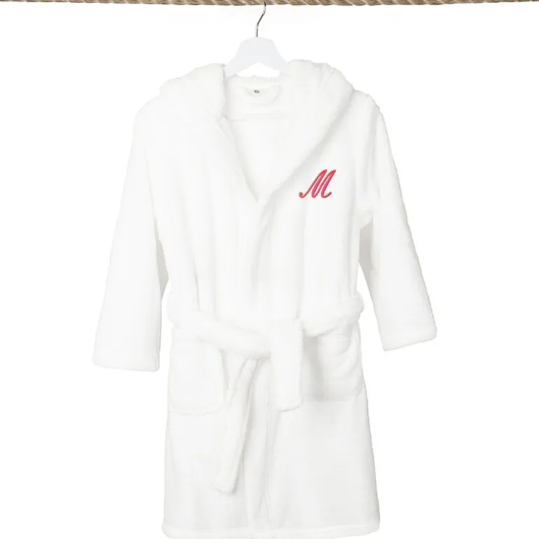 Linum Home Textiles Personalized Kids Bathrobe Unisex Long Sleeve Long Length Robe