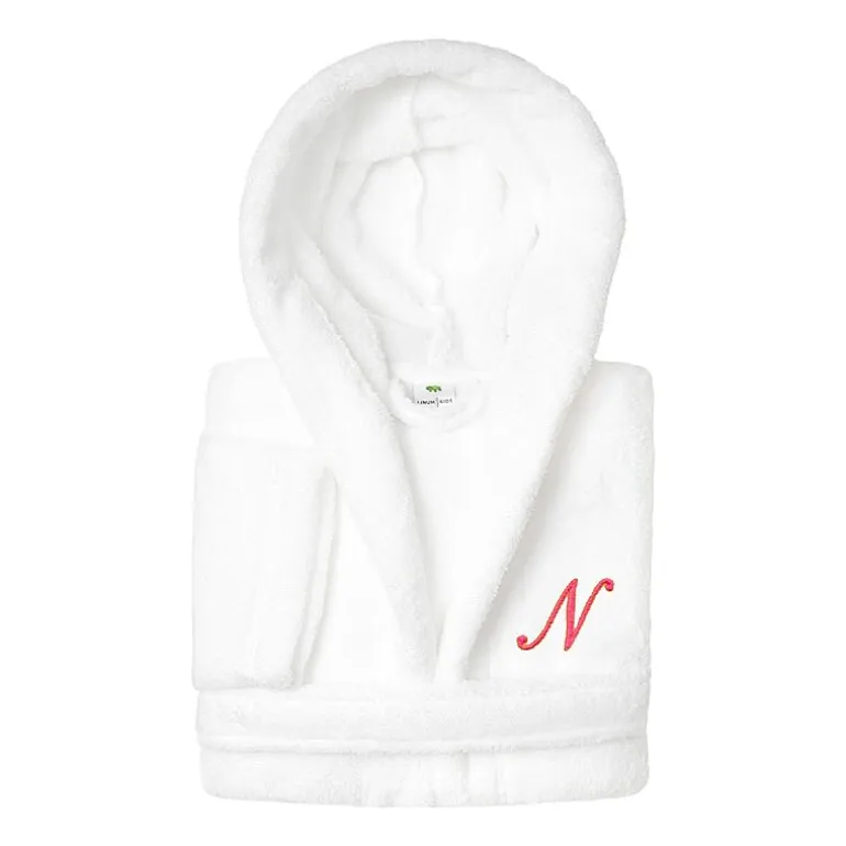 Linum Home Textiles Personalized Kids Bathrobe Unisex Long Sleeve Long Length Robe