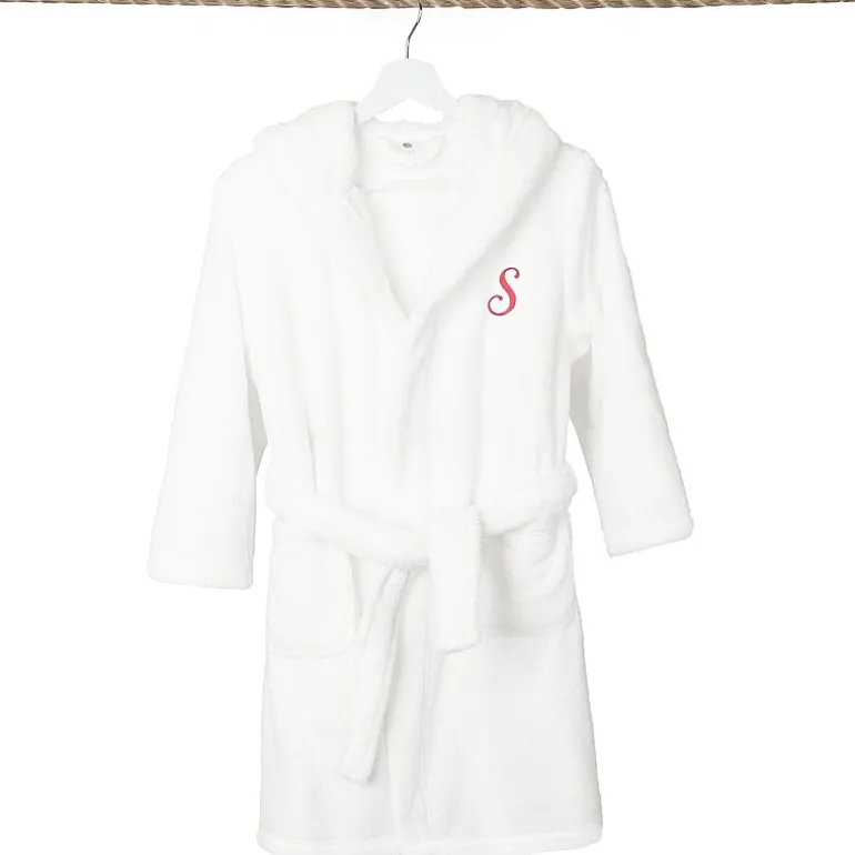 Linum Home Textiles Personalized Kids Bathrobe Unisex Long Sleeve Long Length Robe