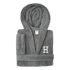 Linum Home Textiles Personalized Kids Bathrobe Unisex Long Sleeve Long Length Robe