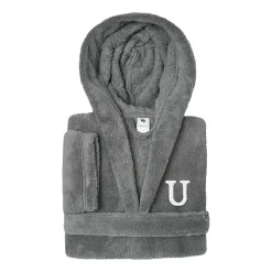 Linum Home Textiles Personalized Kids Bathrobe Unisex Long Sleeve Long Length Robe