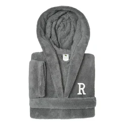 Linum Home Textiles Personalized Kids Bathrobe Unisex Long Sleeve Long Length Robe