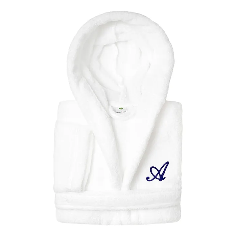 Linum Home Textiles Personalized Kids Bathrobe Unisex Long Sleeve Long Length Robe