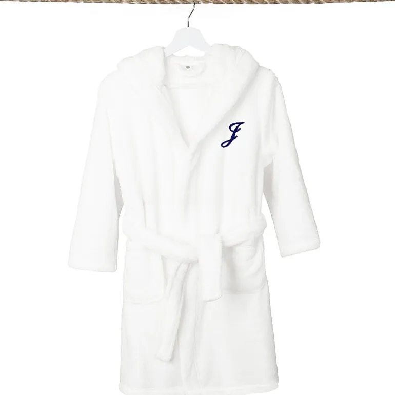 Linum Home Textiles Personalized Kids Bathrobe Unisex Long Sleeve Long Length Robe