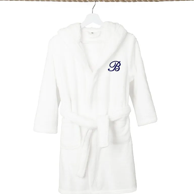 Linum Home Textiles Personalized Kids Bathrobe Unisex Long Sleeve Long Length Robe