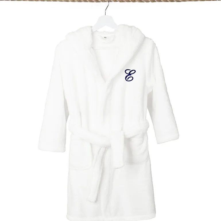 Linum Home Textiles Personalized Kids Bathrobe Unisex Long Sleeve Long Length Robe