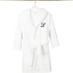 Linum Home Textiles Personalized Kids Bathrobe Unisex Long Sleeve Long Length Robe