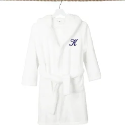 Linum Home Textiles Personalized Kids Bathrobe Unisex Long Sleeve Long Length Robe