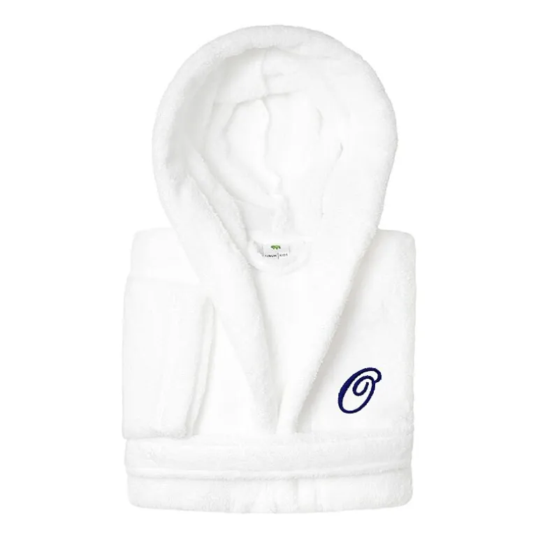 Linum Home Textiles Personalized Kids Bathrobe Unisex Long Sleeve Long Length Robe