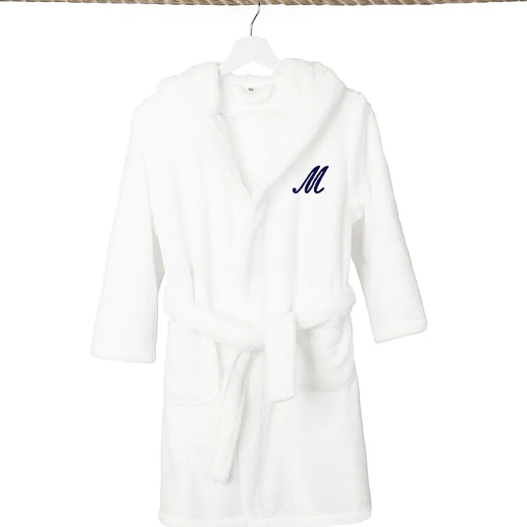 Linum Home Textiles Personalized Kids Bathrobe Unisex Long Sleeve Long Length Robe