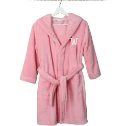 Linum Home Textiles Personalized Kids Bathrobe Unisex Long Sleeve Long Length Robe