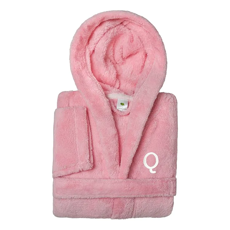 Linum Home Textiles Personalized Kids Bathrobe Unisex Long Sleeve Long Length Robe