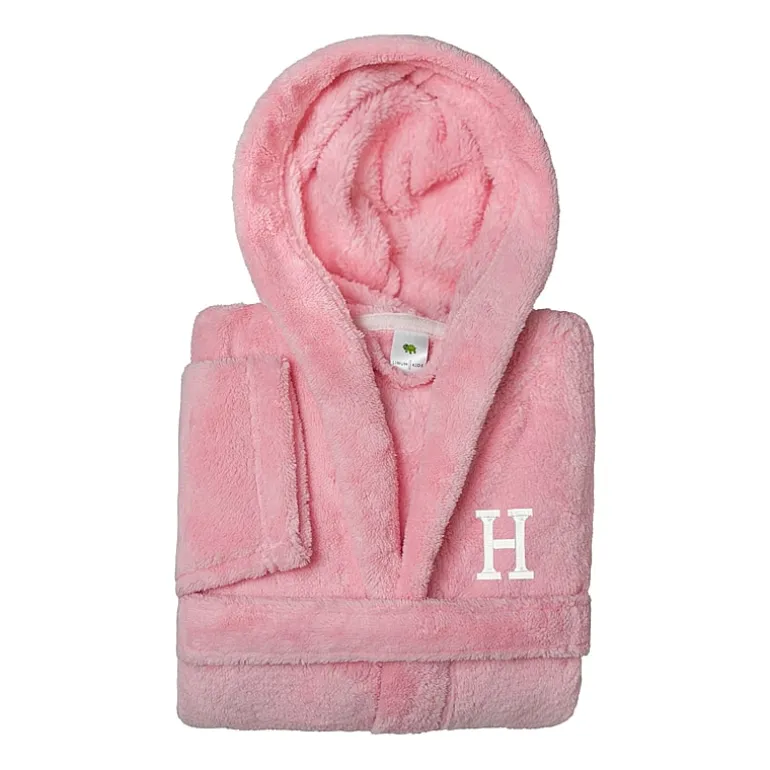 Linum Home Textiles Personalized Kids Bathrobe Unisex Long Sleeve Long Length Robe