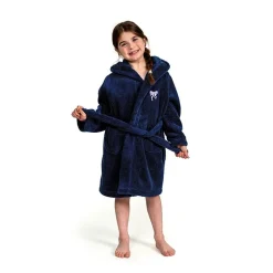 Linum Home Textiles Plush Bow Girls Long Sleeve Long Length Robe