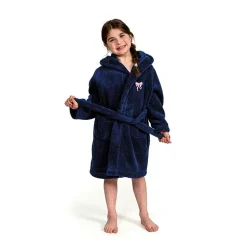 Linum Home Textiles Plush Bow Girls Long Sleeve Long Length Robe