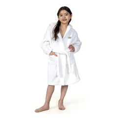 Linum Home Textiles Plush Cheetah Crown Little & Big Girls Long Sleeve Bathrobe
